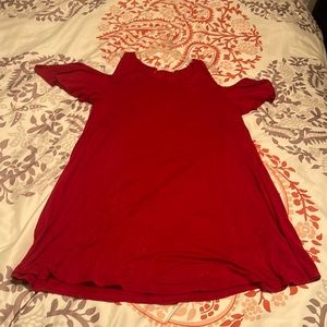 Red + J Red T-shirt dress